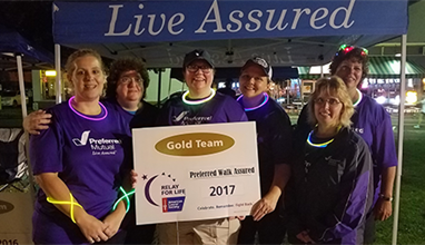 Preferred Mutual's Relay For Life Team 2017